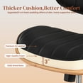 thumbnail image 5 of XIZZI Home Office Chair, Armless Mid-Century Ergonomic Desk Chair with 3" Thick Cushion, Premium PU Leather Mid Back 360 Swivel Computer Chair with Walnut Design, Ribbed Black, 5 of 10