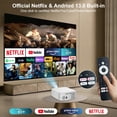 thumbnail image 6 of Salange LCD Full HD 1080p Support 4K 15000 LM Home Theater Movie Smart Projector, with Wifi and Bluetooth, 6 of 7