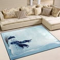 thumbnail image 2 of SKYSONIC 63x48 Inch Lightweight Area Rug Mat for Living Room Bedroom Home Decor Indoor Floor Rugs Happy Snowman Standing Winter Christmas Landscape, 2 of 6