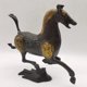 thumbnail image 3 of Bronze Horse Statue Horse Stepping Swallow Decorative Sculpture Feng Shui Animal Interior Small Statue Desk Home Decoration My Lux Decor Round, 3 of 6