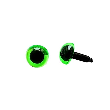 Zhuge 100-Piece Value Set 10.5mm Colorful No-Washer Plastic Safety Eyes, Premium Craft Supplies for Crochet Toys, Stuffed Animals & Bear Doll Making, Green