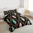 thumbnail image 3 of Castle Fairy Kawaii Nutcracker 2pcs Bedding Comforter Set,Geometric Lattice Twin Comforter Sets,Festival Xmas Breathable Bedding Set,Lightweight Room Decor, 3 of 8