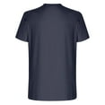 thumbnail image 5 of MIXUE Shirts For Men Summer Letter Print Round Neck Short Sleeve Casual Fit Pullover Tops T Shirts Daily-Wear,Blue,XL, 5 of 5