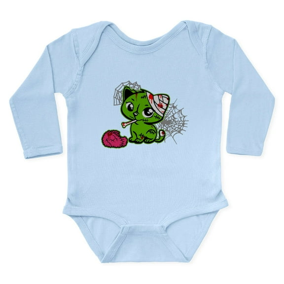 CafePress - Zombie Kitty Whole Body Suit - Long Sleeve Cotton Baby Bodysuit