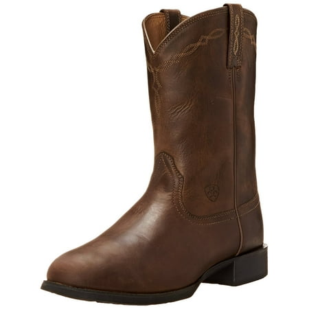 - Ariat Mens Heritage Roper Western Cowboy Boot Distressed Brown 11.5 EE US