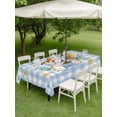 thumbnail image 3 of Easter Rabbits Outdoor Tablecloth - 54x80 Inch Rectangle Dining Table Cover, Spring Eggs Tulips Daisy Wreath Bunny Blue Plaid Waterproof Outdoor Table Cloth with Umbrella Hole & Zipper for Patio, 3 of 7
