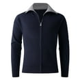 thumbnail image 1 of Ceisia Men's Slim-Fit Color-Blocked Zipper Knit Cardigan Multi-Solid for Spring Gift, 1 of 9