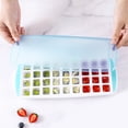 thumbnail image 5 of 2 Pack Easy-Release Mini Ice Trays for Freezer with Lid,Stackable Ice Mold for Iced Coffee Whiskey Beverages Cocktails - green, 5 of 5