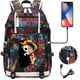 thumbnail image 1 of Mochila de Anime de una pieza para mujer, bolso escolar de gran capacidad con carga USB, mochila multifunción para estudiantes, mochilas escolares para portátiles de 18 pulgadas, 1 of 4