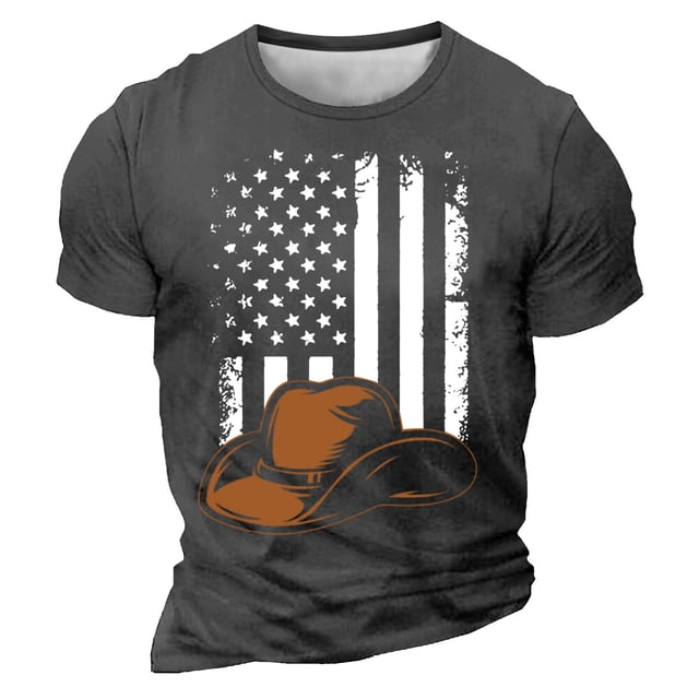 Camisetas de Manga Larga para Hombres Imprimir Casual Cuello Redondo Camiseta de Manga Corta, Camisetas de Manga Larga para Hombres Algodón