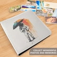 thumbnail image 4 of FORMRS 3 Ring Photo Album 4"x6" Self Adhesive Large Capacity PU Leather Cover, White Astronaut, 4 of 8