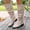 White, variant on FRSASU Women's Fashion Casual Winter Style Round-Toe Thick-Heeled Low-Heeled Mid-Calf Boots White