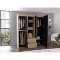 thumbnail image 1 of Armario Armable moderno de cuatro puertas con cajones modelo Bariloche color Beige marca Excelsior, 1 of 6
