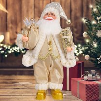 Outoloxit Christmas Santa Claus Doll 12 Inch Cute Standing Figure for Home Decor, Window Display, and Holiday Decoration