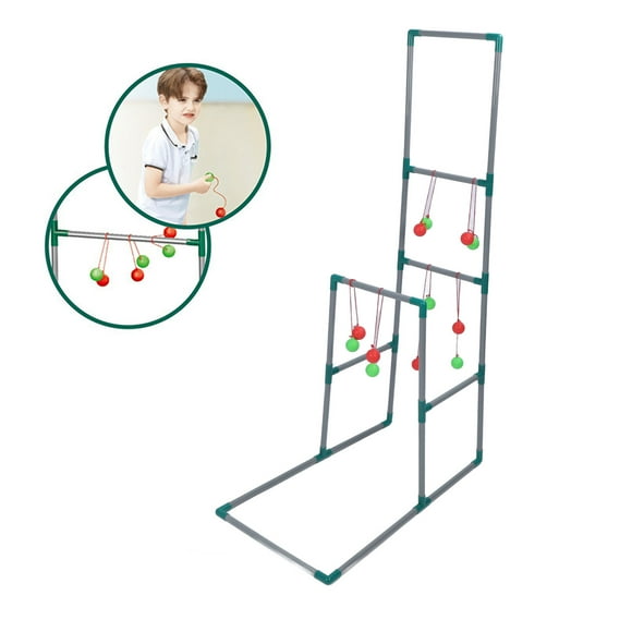 Ladder Toss Game, 12 Throwing Balls Ladder Ball Game Set Sturdy Tubes Double Layer for Camping