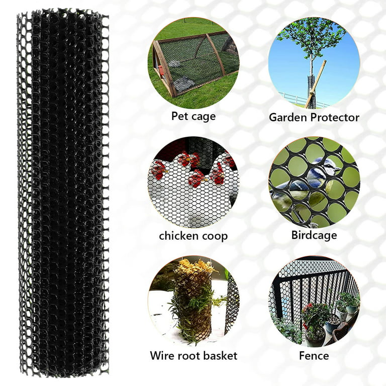Hands DIY Plastic Fence Mesh 300x40cm Chicken Wire Fence Mesh Durable and Lightweight Fencing Wire Chicken Wire Frame for Crafts Gardening Poultry