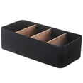 thumbnail image 1 of VONKY Partition Ladder Layered Detachable Partition Wide Application Large Capacity Plastic Storage Box Organizers Storage Black Rectangular 1Set, 1 of 6