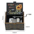 thumbnail image 6 of BAELLERT Rotary Handle Wooden Music Box You Are My Sunshine Mini Mechanical Musical Box Desktop Decoration Girlfriend Boyfriend Wife Husband Birthday Wedding Anniversary Gift, 6 of 8