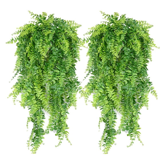 Artificial Plants Vines Ferns for Outdoors Greenery Fake Hanging Plant Faux Hanging Boston Fern