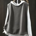 thumbnail image 4 of JGGSPWM Retro Style Knitted Vest for Women, Personalized Neck, Sleeveless Waistcoat Sweater, Versatile Coat Gray Free Size, 4 of 5