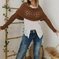 thumbnail image 6 of Women's Scarf with Sleeves,1 Pcs Knitted Cable Wrap,Scarf with Sleeves Crochet Pattern with Sleeves,Sweater Scarf with Sleeves for Women,Hollow Sweater Scarf Wrap, Dark Brown, 6 of 7
