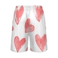 thumbnail image 2 of joogoo Mens Swim Trunks Red Hearts Beach Shorts Drawstring Elastic Waist Swimwear Bathing Suits L, 2 of 6