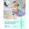 thumbnail image 3 of Seenda Kids Headphones for Girls Boys, Wired Kids Headphones with Microphone for School, Lightweight Foldable Stereo Bass Volume Control Kids Headphones for Cell Phone/Tablet/Laptop/MP3/4, Green, 3 of 6