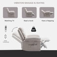 thumbnail image 5 of Kadyn Power Recliner Chair with Adjustable Massage Function, Recliner Chair with Heating System for Living Room, Beige, 5 of 11