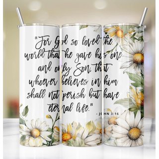 For God So Loved The World - John 3:16 Scripture Engraved YETI Tumbler