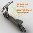 thumbnail image 4 of GLIDEZONE Electric Scooter for Adults, 1000W Motor, 31Mph Top Speed, 34Miles Max Range, Folding E-Scooter, 10" Off-Road Tires, 4 of 7