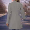 thumbnail image 7 of Wutalume Women's Fashion Long-Line Slim-Fit Coat Solid-Colour Long-Sleeved Outerwear, Elegant Wool Blend, Perfect for Fall and Winter, Office and Casual Occasions,Gray M, 7 of 7
