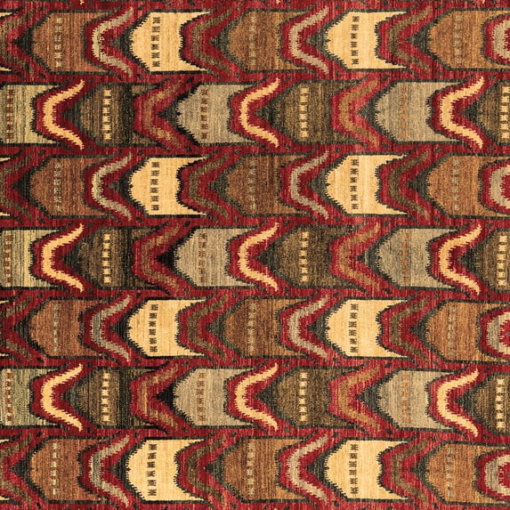 Ahgly Company Indoor Square Abstract Brown Modern Area Rugs, 3' Square