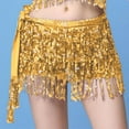 thumbnail image 2 of IROINNID Mini Elastic Waist Skirt For Women Sexy Hip Scarf Sequined Tassel Waist Scarf Belly Dance Solid Color Skirt, 2 of 7