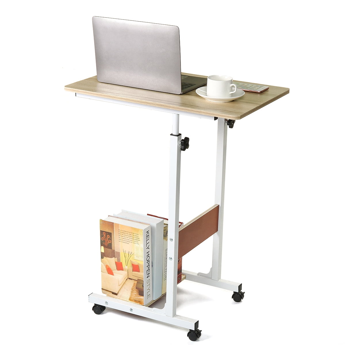 S-morebuy Mobile Sofa Side Table, Height Adjustable C ...