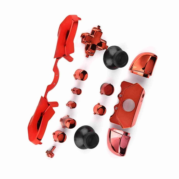 Full Button Sets Mod Replace Part for Microsoft Xbox One Controller 3.5mm Jack (Red)