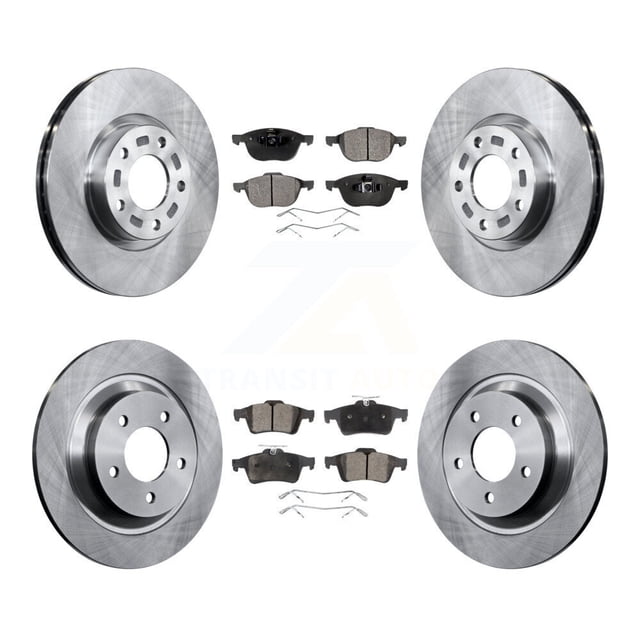 Transit Auto Front Rear Disc Brake Rotors and Semi-Metallic Pads Kit for Car Mazda 5 K8F-101181