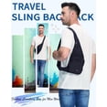 thumbnail image 2 of Bandolera Seoky Rop Slim impermeable para hombre y mujer, color negro, 2 of 6