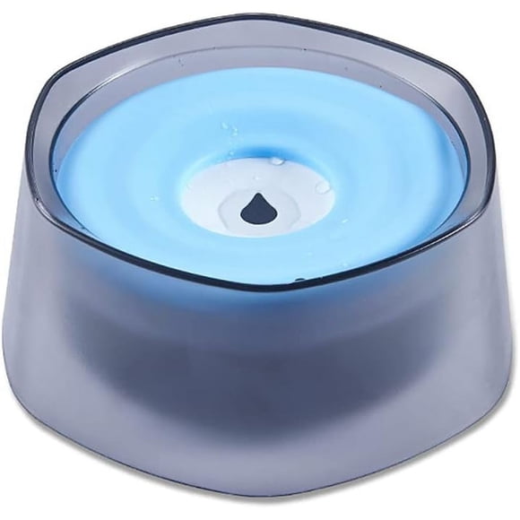 Dog Water Bowl, Reduce Refill 101Oz Large Capacity Spill Proof Slow Water Feeder, Dishwasher Safe for Easy Cleaning, Transparent Bpa-Free Material Non-Slip Base (Blue)