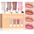 thumbnail image 1 of Juego de 4 brillos de labios hidratantes, mini paquete de bálsamo de mantequilla de labios, acabado de vidrio de alto brillo, brillo de labios hidratante, brillo de labios, lápiz labial líquido de gel, 1 of 5