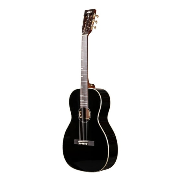 TYMA P-18E BK Parlour Electro-Acoustic Guitar - Black - with Gig Bag