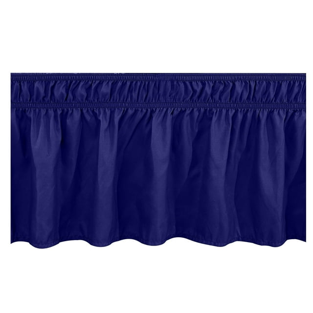 Falda de cama JeashCHAT con volantes elásticos envolventes y cinturón elástico ajustable, caída de 38 cm, fácil de instalar para camas individuales o matrimoniales.