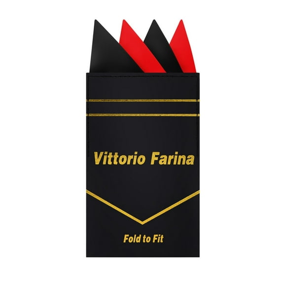 Vittorio Farina Pre-Folded Pocket Square (Two-Tone)