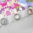 thumbnail image 4 of Feelyou Cartoon Magic Unicorn Curtains Pack of 2 (42x84 Each), Kawaii Princess Castle Curtains Blackout, Dreamy Mermaid Scale Bedroom Curtains, Blackout Curtains Room Decor, 4 of 6