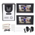 thumbnail image 2 of Wired Video Intercom Entry System, Video Door Phone Doorbell with 2 Units 7 Inch Screen, Infrared Night Vision Video Door Phone Camera Kit for Villa Apartment, Remote Unlock, 2 of 7