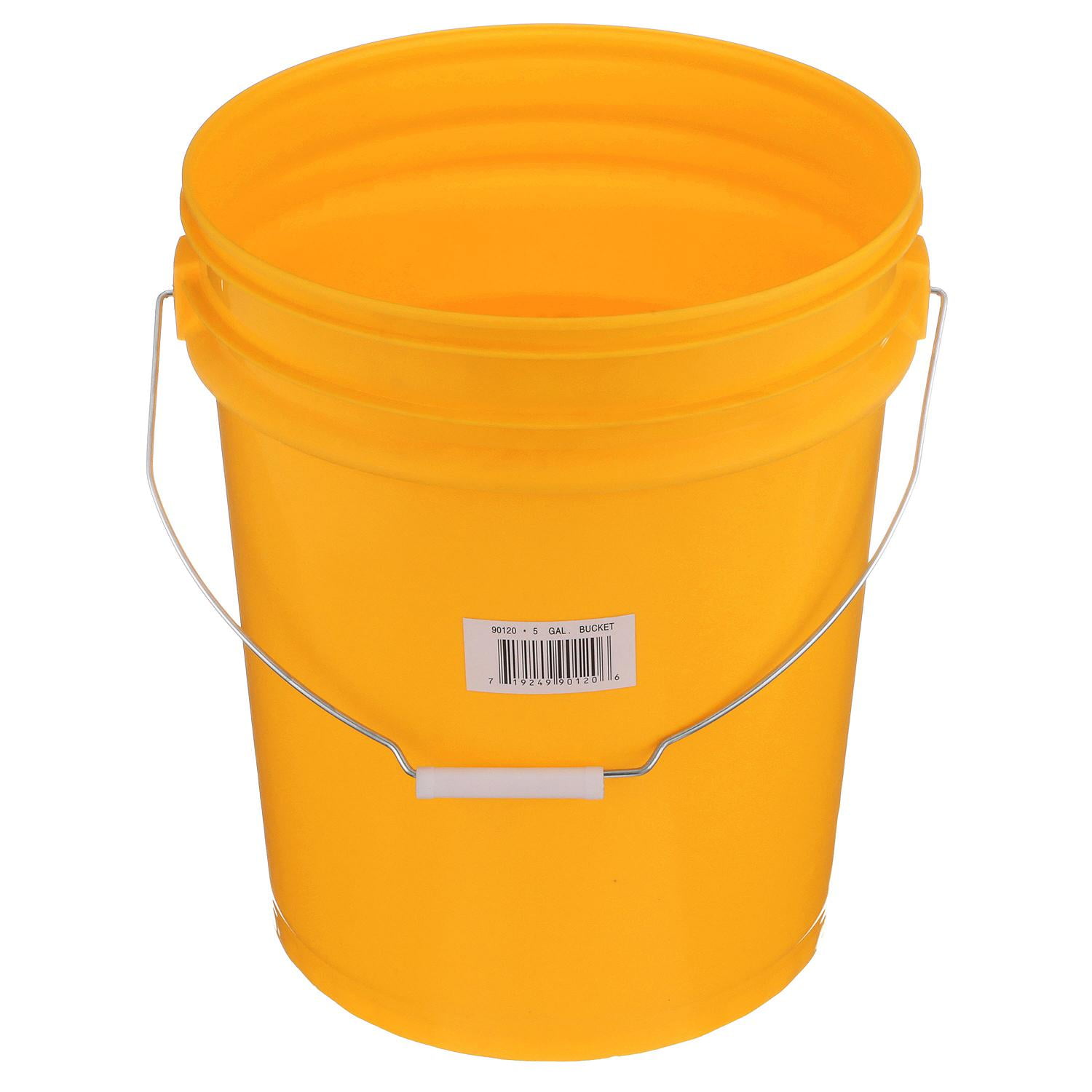Seachoice 5-Gallon Plastic Bucket w/ Metal Handle, Yellow