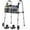Black Walker With Basket, variant on Folding Walker with 2 Skis and 5" Wheels, Lightweight Walkers for Seniors and Adults, Supports Up to 350 Pounds, Adjustable Height, Compact Standard Walker, Green