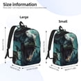 thumbnail image 4 of Daiia Underwater Dinosaur Shark Vintage Canvas Backpack for Men and Women ,Hiking Backpack,Travel Laptop Bag for School,Large Capacity Backpack-Small, 4 of 8