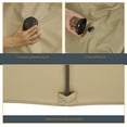 thumbnail image 3 of Sonerlic 10 x 6.5ft Outdoor Patio Rectangular Table Umbrella with Hand Crank and Push Button Tilt for Deck, Poolside and Garden,Sand, 3 of 9