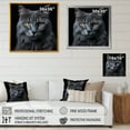 thumbnail image 4 of Designart "Chartreux Feline Likeness I" Animals Cat Floater Framed Canvas Prints, 4 of 5