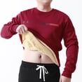 thumbnail image 2 of Xihbxyly Camisa Acolchada para Hombre, Elegante Camiseta de Manga Larga con Cuello Redondo, Informal, de Color Liso, Ideal para Uso Diario, Actividades Al Aire Libre, Moda Otoño-Invierno., 2 of 7